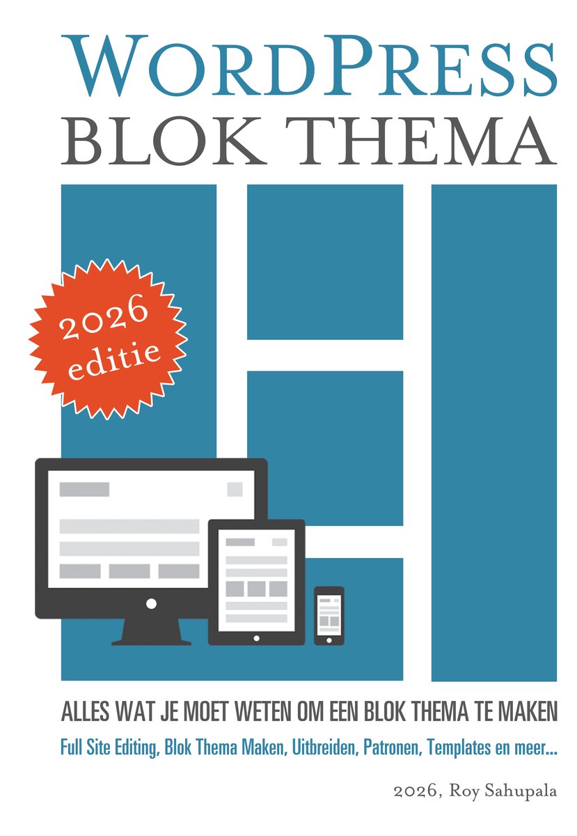 Omslag van WordPress Blok Thema