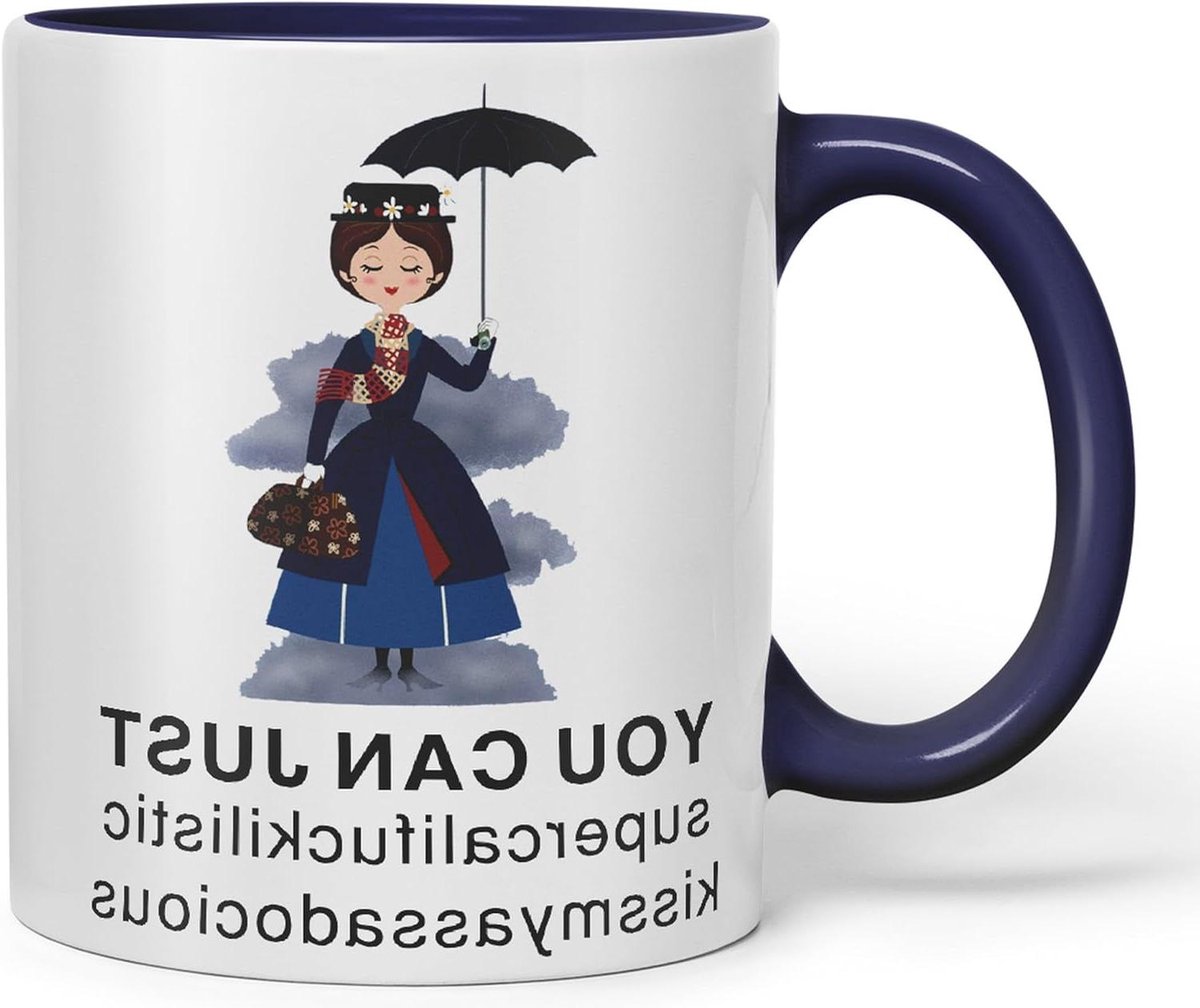 Kleurrijke Mok - Thee Beker - Koffie Moment - Grappige Tekst - 330 ml - Marineblauw