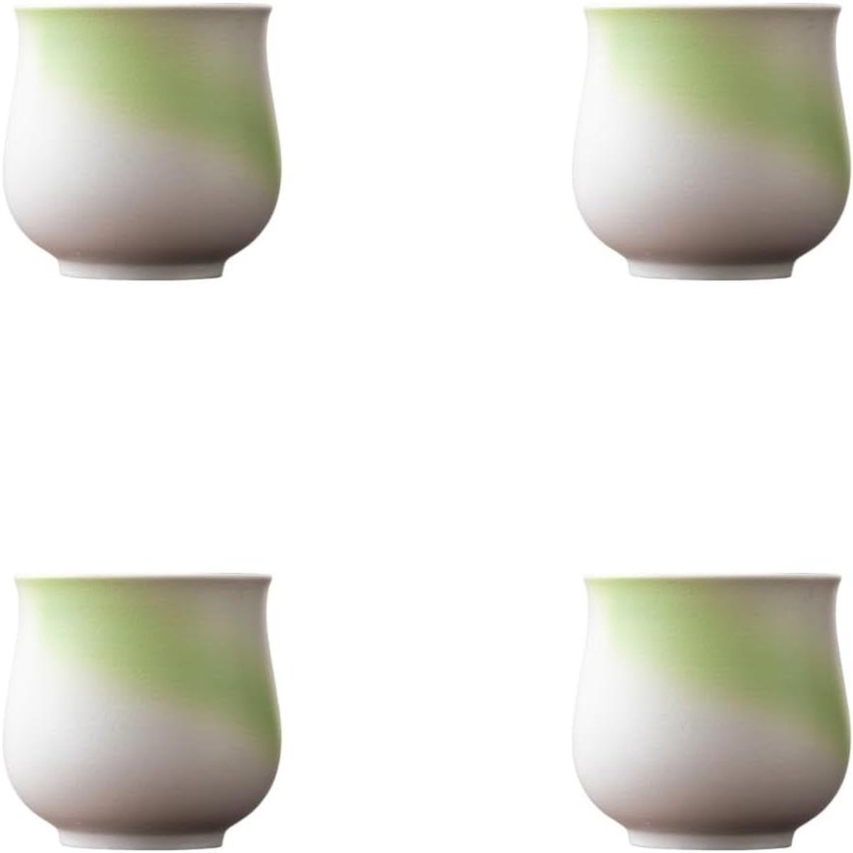 Espresso Kopjes - Cappuccino Mokjes - Koffie Moment - Zonder Handvat - 4 Stuks - Geel Gradient