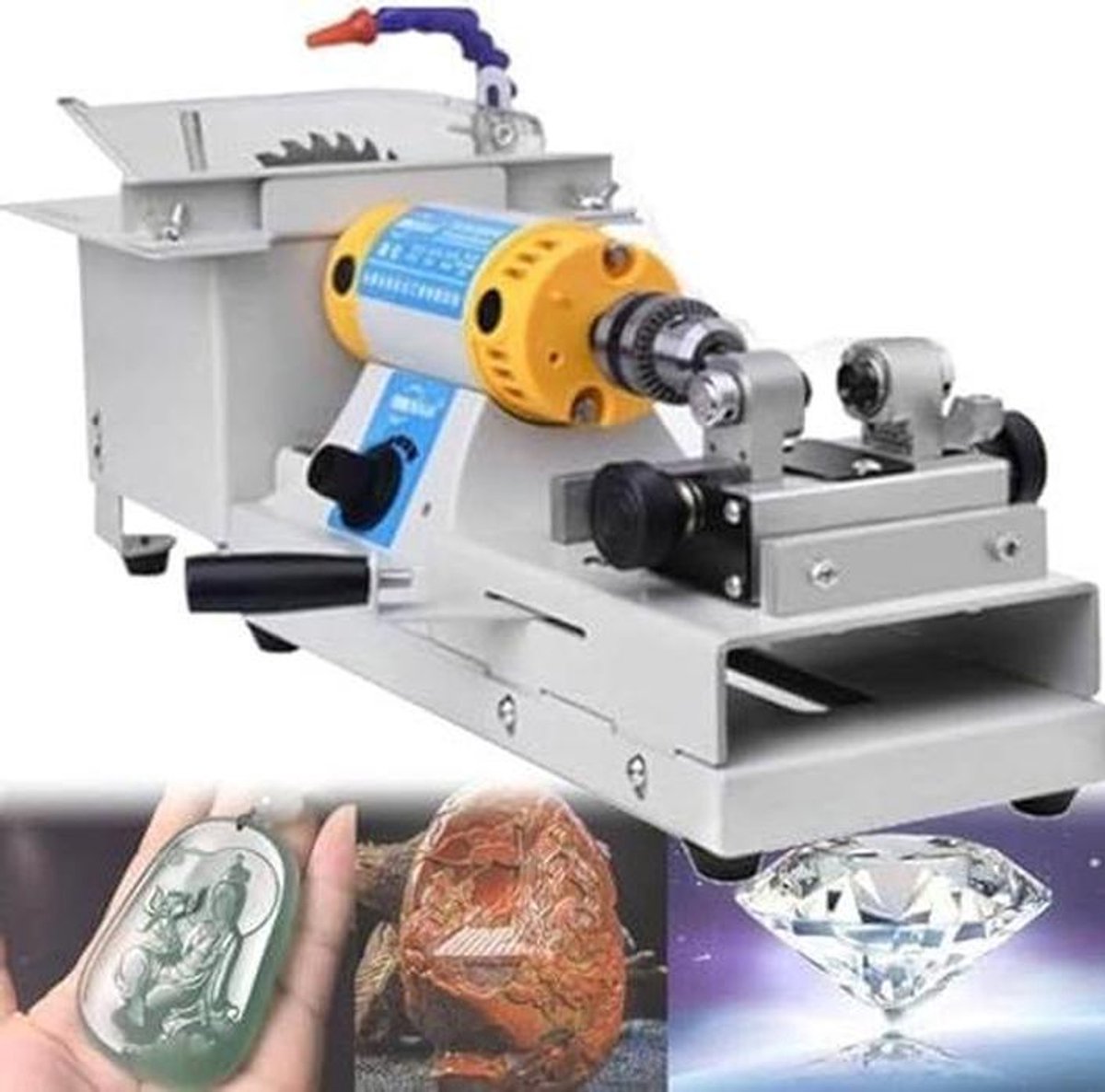 Steenslijper en Polijstmachine - Tafelzaag Boormachine - Sieraden Bewerken - Instelbare Snelheid - 750W - null