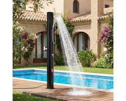 Zonnedouche 35 Liter - Tuindouche Solar - Buiten Douchen - Op Zonne-energie - 217 cm Hoog - Zwart