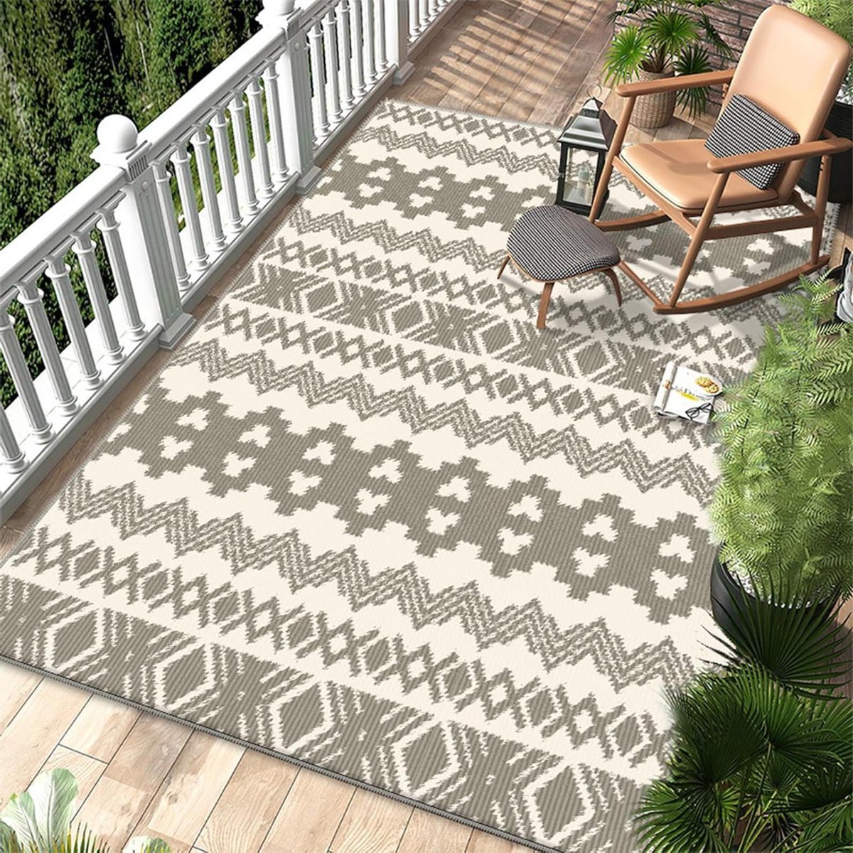Buitenkleed Waterdicht - Terraskleed Tuinkleed - Buiten Leven - Antislip Onderkant - 140x200cm - E