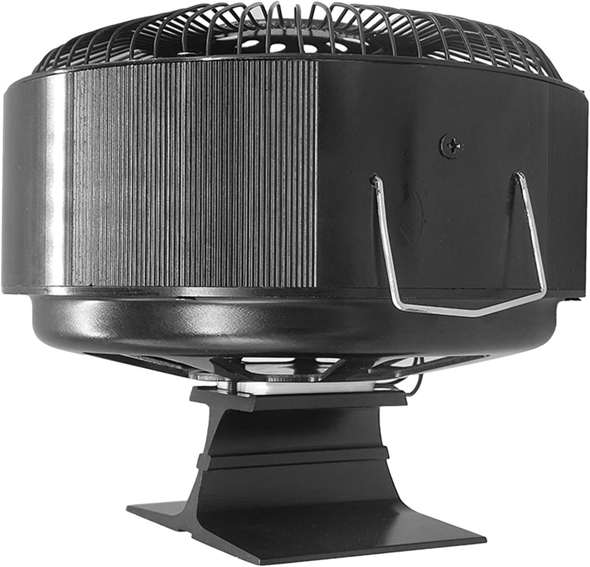 Haard Ventilator - Warmte Ventilator - Warmte Verspreiden - Zelfaangedreven Warmte - 5 Bladen - Zwart