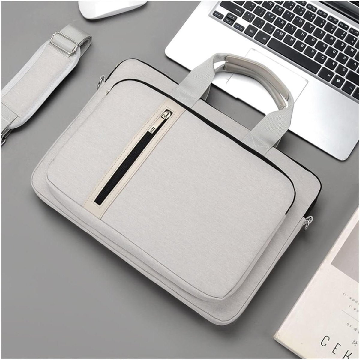 Laptoptas - Notebook Sleeve - Zakenreizen School - Waterdichte Stof - 14 inch - Zwart