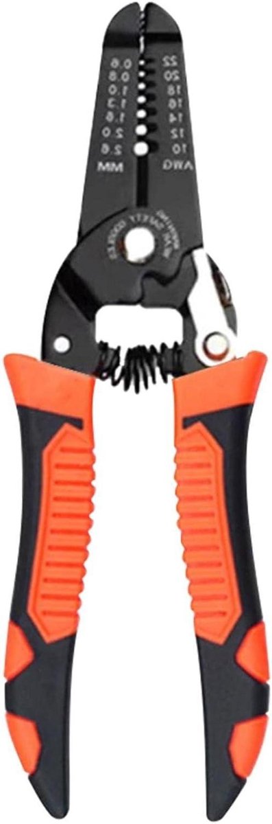 Krimptang Draadstripper - Multifunctionele Tang - Elektrische Reparatie - Precisie Strippen - 7 inch - Grijs