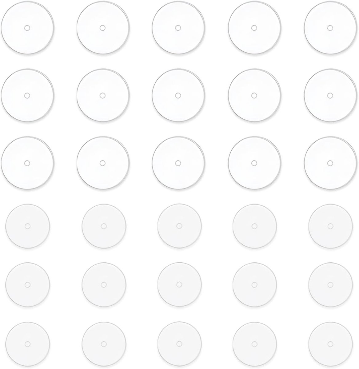 50 stuks schijven voor wildvlees (25 stuks 7 mm, 25 stuks 9 mm), anti-slip silicone pads voor een veilige grip, ideaal voor gevoelige huid en dagelijks gebruik