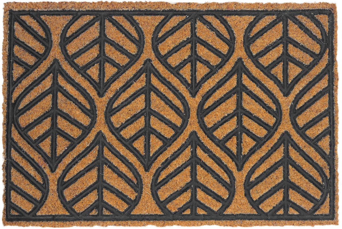 Deurmat kokos - blad - 60x40 cm - antislip