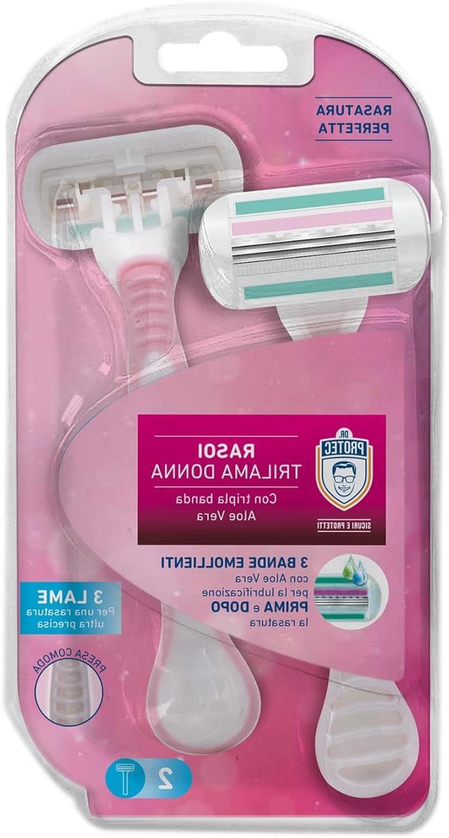 Scheermes voor Dames - Scheerapparaat Ontharen - Gladde Huid Krijgen - Flexibele Kop - 2 stuks - Wit