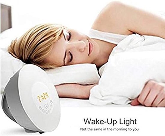 Wakker Licht Radio - Zonsopgang Wekker - Rustig Ontwaken - Simuleert Zonsopgang - 17x17x6.6cm - Groen — afbeelding 2