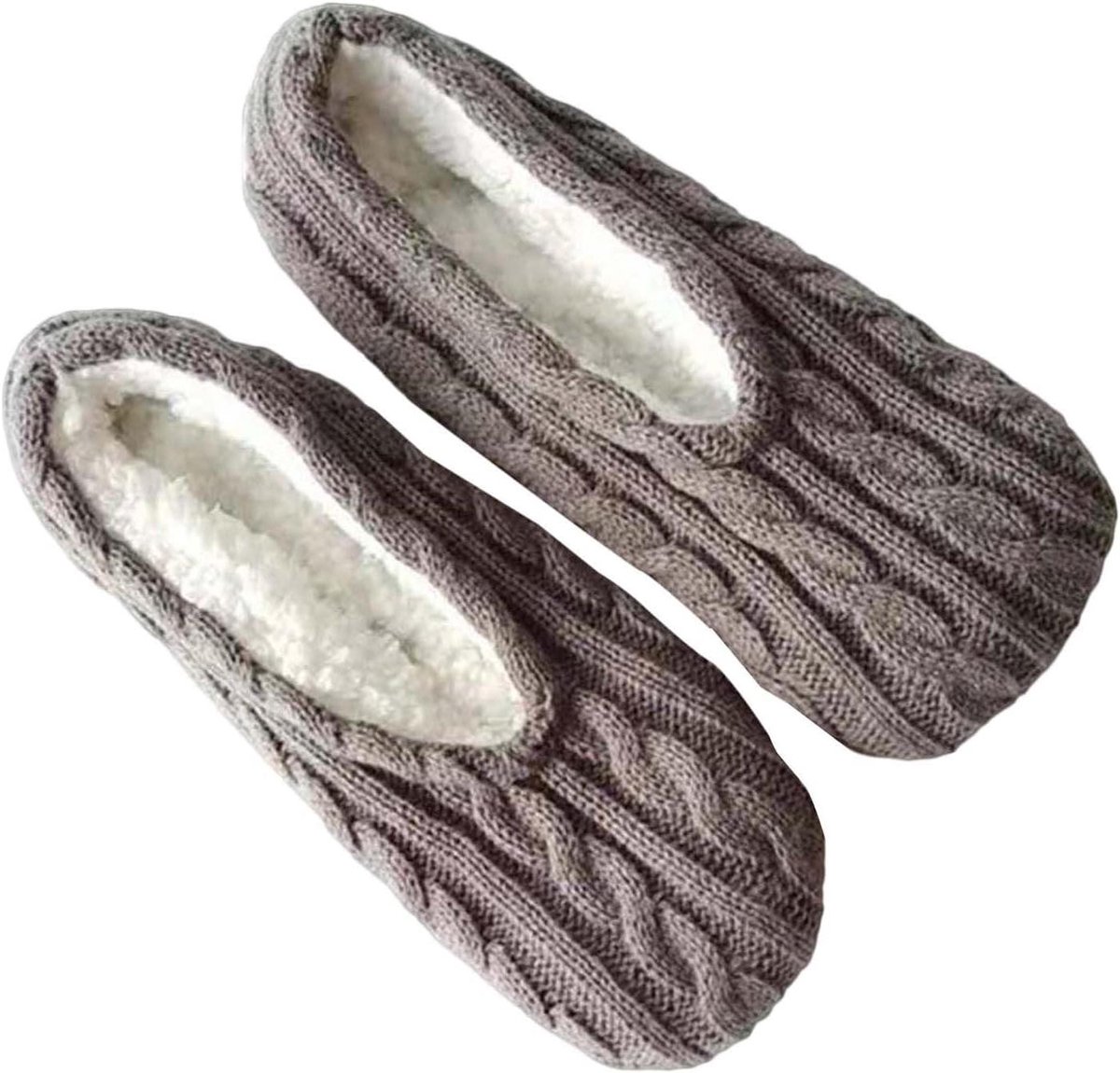 Pantoffelsokken Dames - Huissokken Pluizig - Comfort Thuis - Antislip Onderkant - 39-42 18 Paar - Zwart