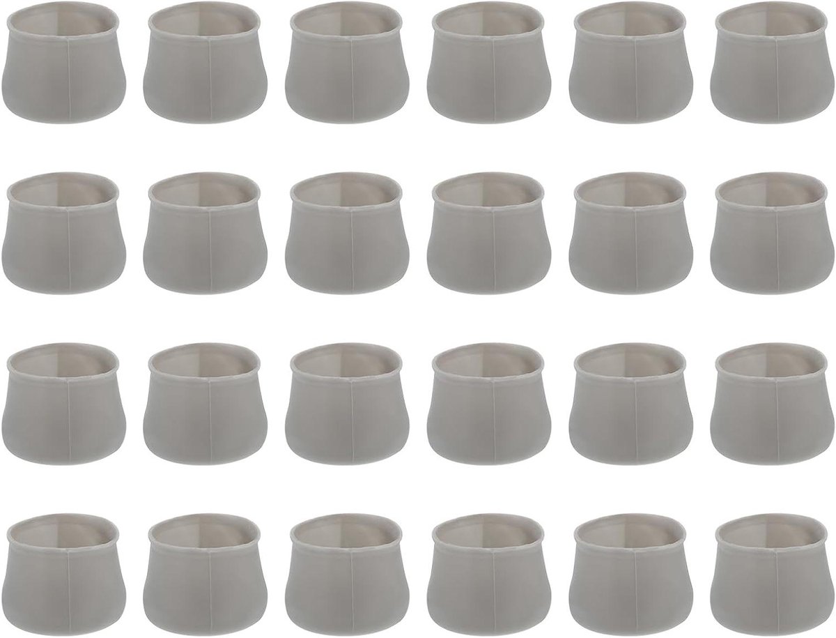 Stoelpootbeschermers - Meubelvoetjes - Vloer Beschermen - Antislip Ontwerp - 24 Stuks - Grijs