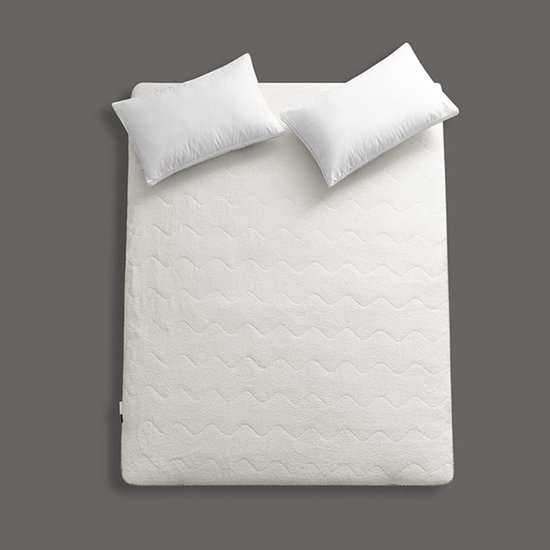 Opvouwbare Matras - Vloermat Futon - Comfortabel Slapen - Zachte Pluche Stof - 80x190cm - Wit — afbeelding 3