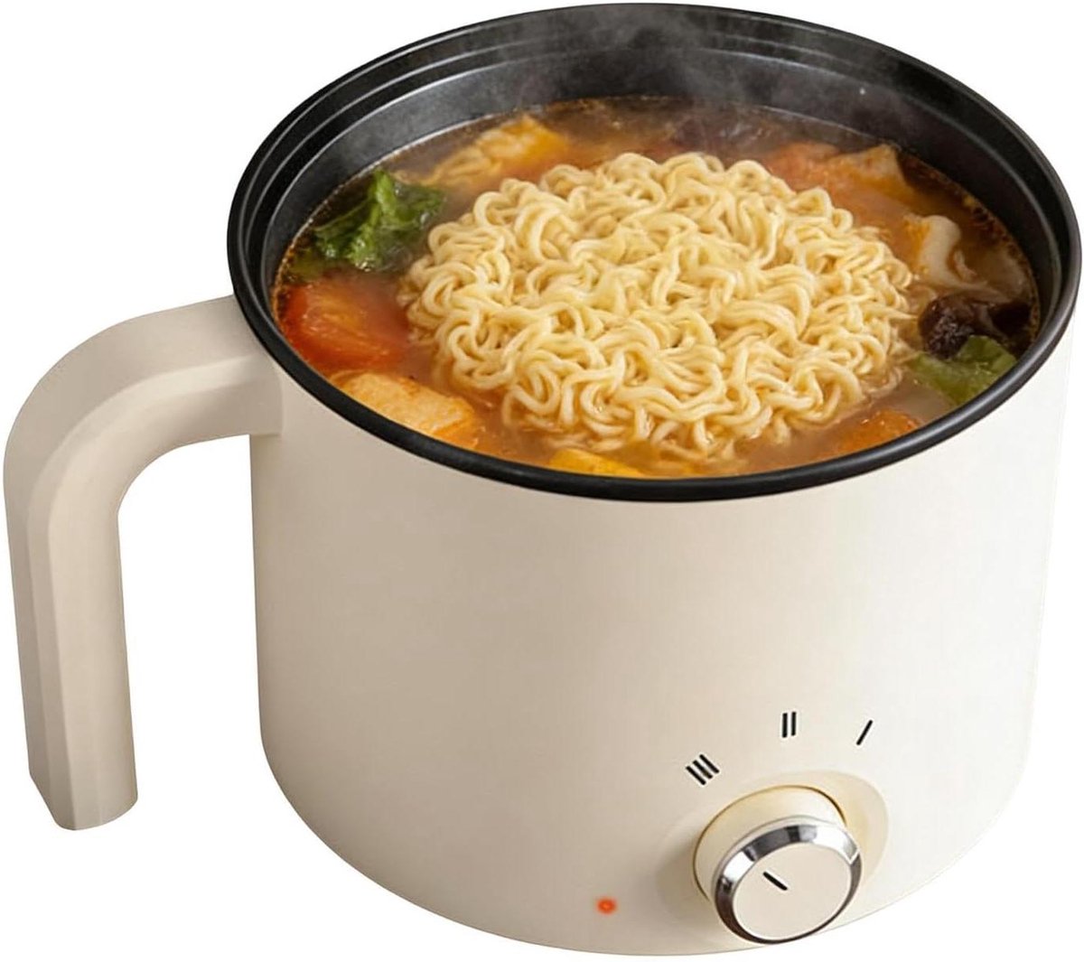 Elektrische kookpan - Persoonlijke pot - Snelle maaltijdbereiding - Automatische uitschakeling - 196 cm - Crèmewit