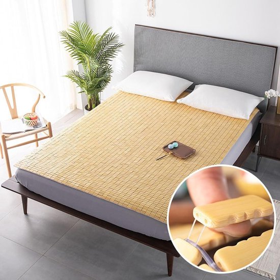 Rotan Bedmat - Bamboe Matras - Comfortabele Slaap - Ademend Oppervlak - 70x150 cm - Natuurlijk — afbeelding 4