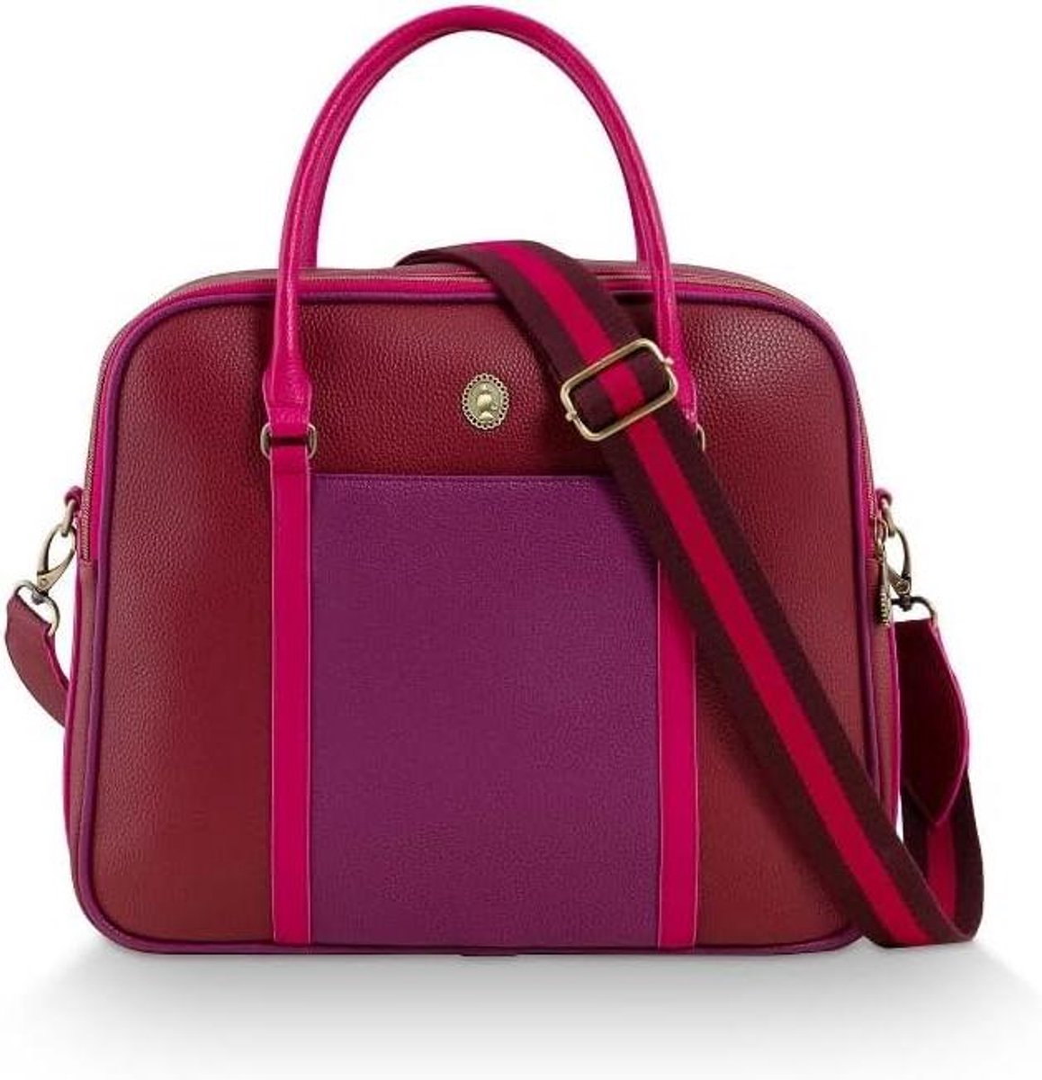 Schoudertas L - Handtas Hobo - Dagelijks Gebruik - Versterkte Bodem - 33.5 x 11 x 33.5 cm - Rood