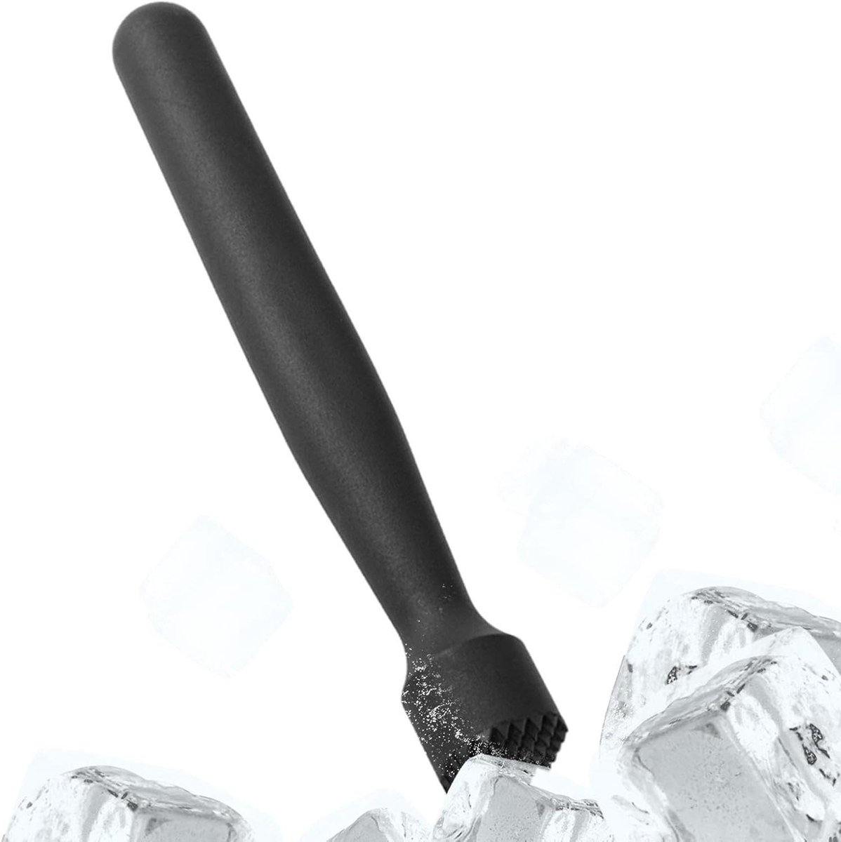 Cocktail Stamper - Mixstok Muddler - Cocktails Maken - Antislip Handgreep - 20.7 cm - Zwart