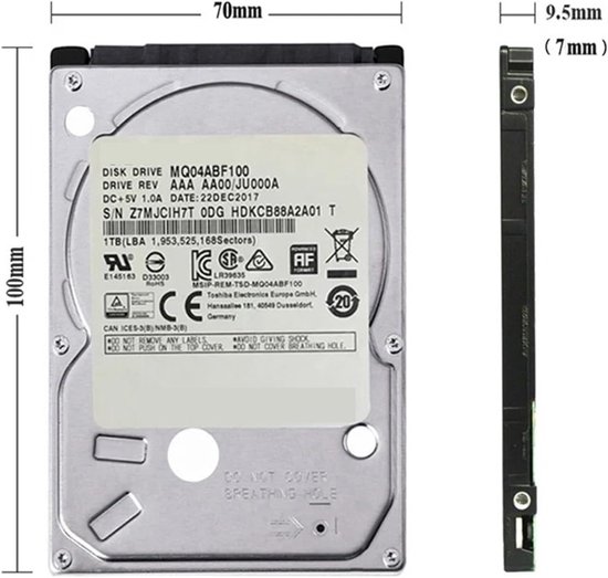 Interne Harde Schijf - HDD Schijf - Laptop Opslag - SATA 2.5 inch - 320 GB - Grijs — afbeelding 5