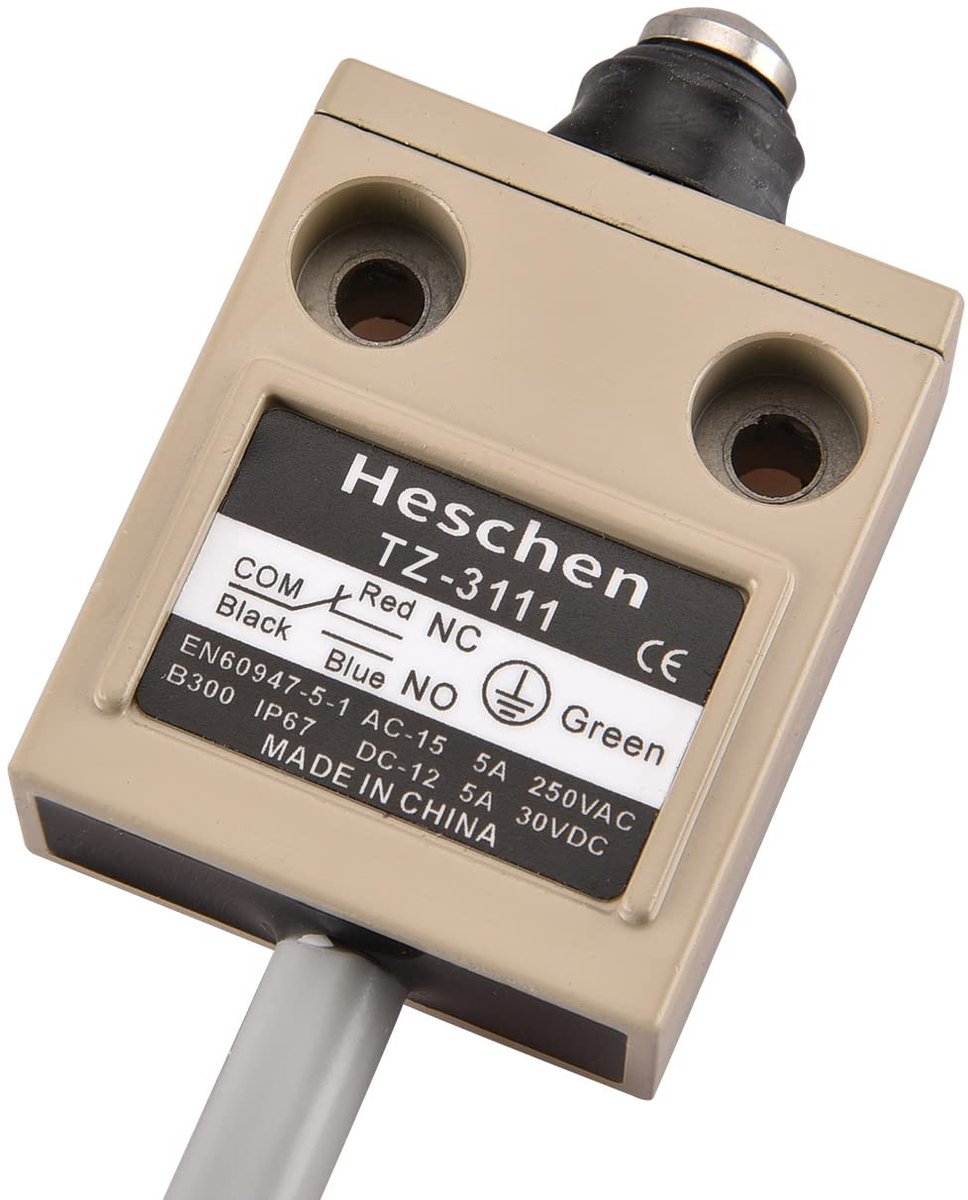 Dailygoody - OmGoods - Dailygoody - Compacte Limit Switch - Waterproof Piston - NO Momentary - Geel - 250V 5A - IP67 Bescherming - Voor Mechanische Toepassingen