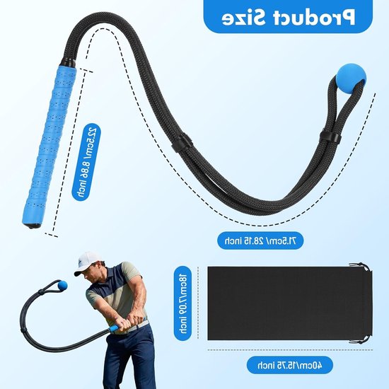 Golf Grip Training Aid voor Verbetering van Swing en Snelheid, Indoor en Outdoor Oefening, Ideaal Cadeau voor Golfliefhebbers van GOLF — afbeelding 5