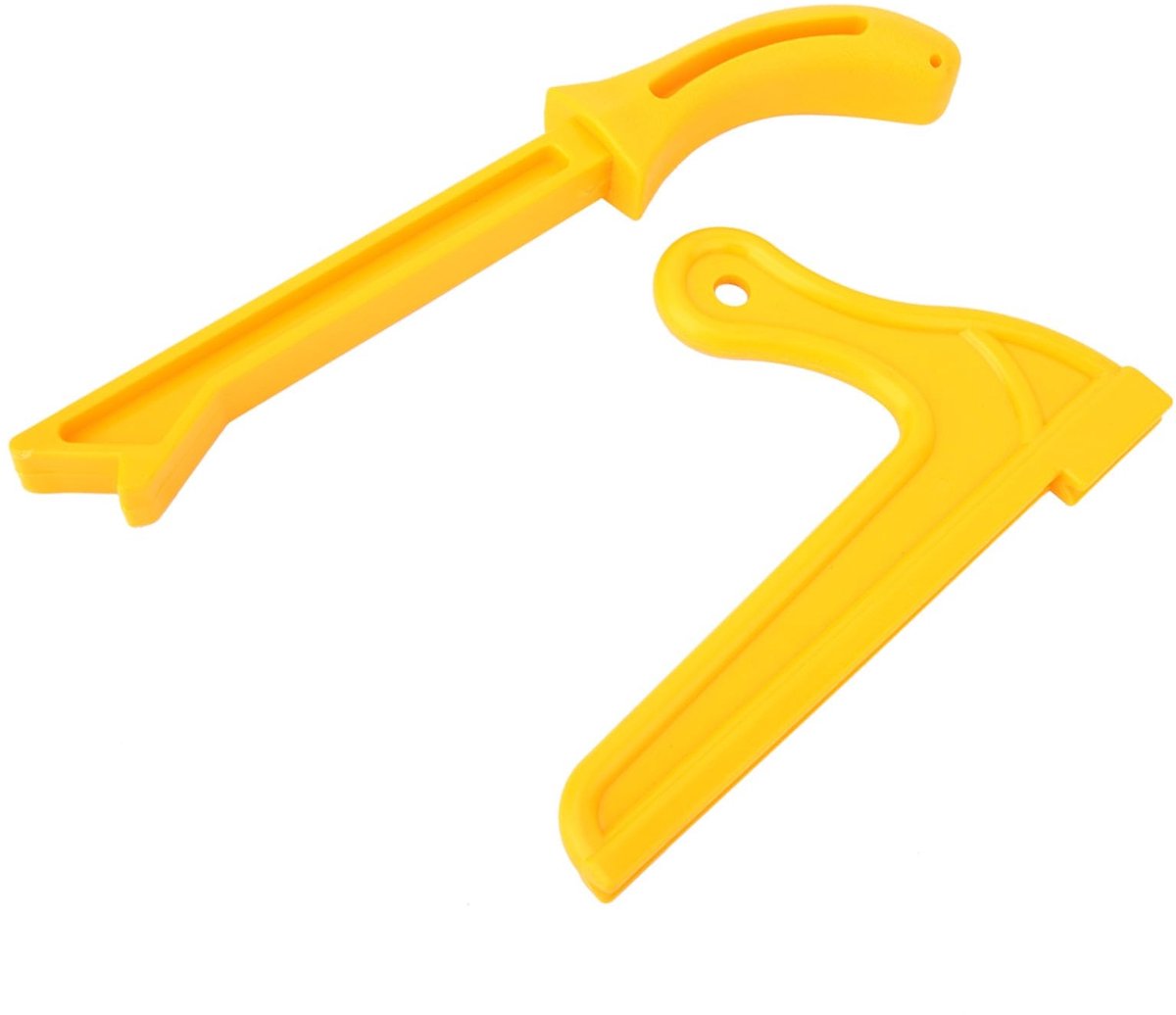 Dailygoody - Veiligheidshoutbewerking - Duwstok - Robuuste kunststof - Geel - Essentiële veiligheidsbescherming - Ideaal voor houtbewerkers - Tafelzag