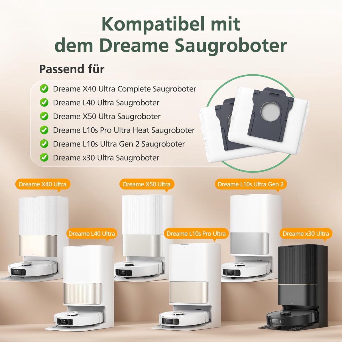 Stofzuigerzakken - Reservezakken Stofzuiger - Stofvrij Huis - Grote Inhoud 3.2L - 10 stuks - Wit