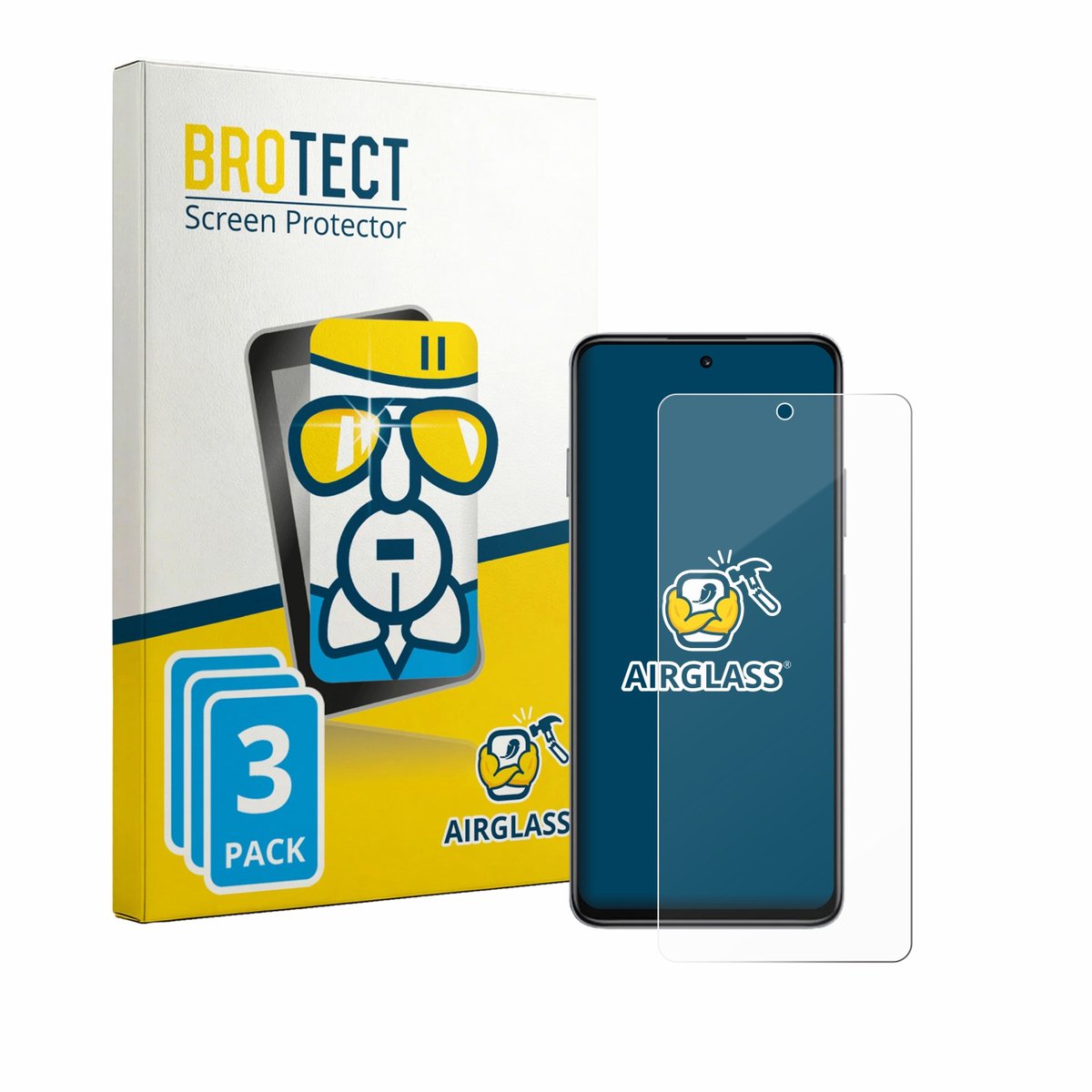 Screenprotector 3 Stuks voor Huawei Enjoy 90m Plus Beschermglas transparant
