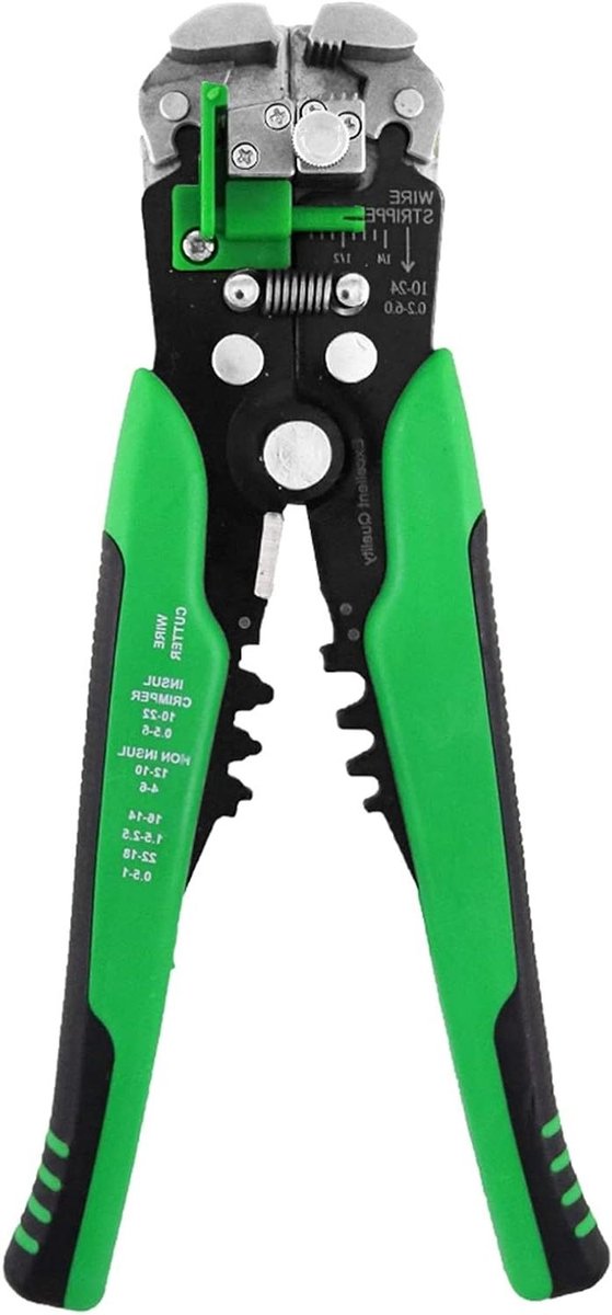 Multifunctionele Krimptang - Draadstripper Kabelknipper - Elektrisch Werk - Automatische Draadstripper - 0.2-6.0 mm2 - Groen