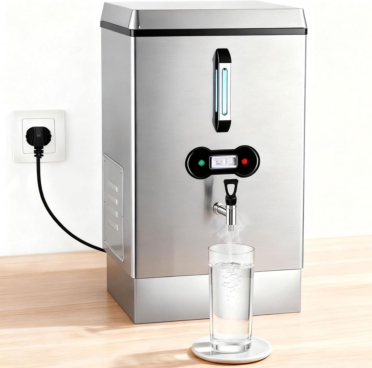 Waterboiler - Warmwaterdispenser - Direct Warm Water - Automatische Watertoevoer - 40L Capaciteit - Zilver