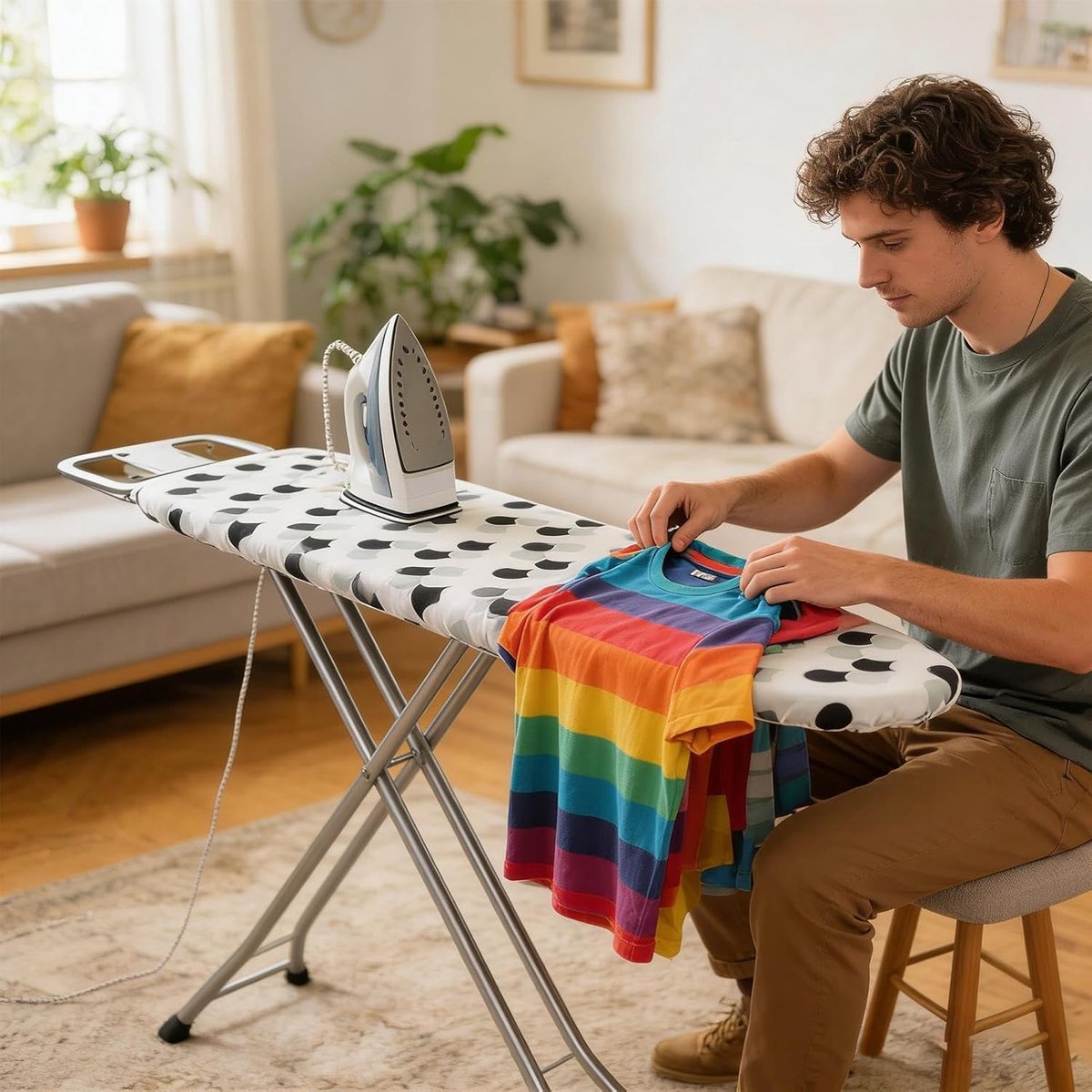 Strijkplankhoes met Pad - Strijkhoes Strijkplank - Kleding Strijken - Warmte-isolerend Vlekbestendig - 121x44 cm - Grijs