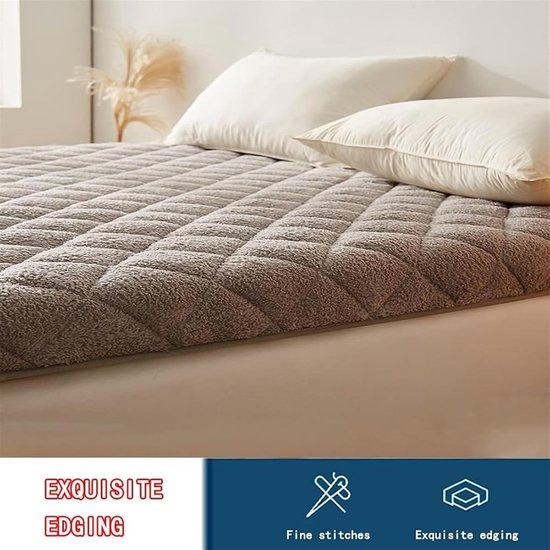 Japanse Futon Matras - Vloermatras Opvouwbaar - Veelzijdig Slapen - Ademend Huidvriendelijk - 90 x 190 cm - Grijs — afbeelding 3