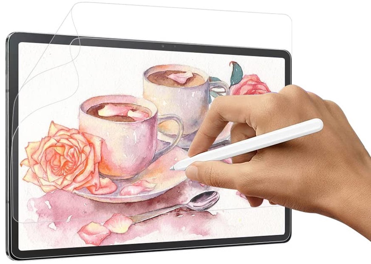 Dailygoody - Papieren Beschermfolie - Matte Papierfolie - Geschikt voor Samsung Galaxy Tab 12,4 inch - Displayfolie voor Tekenen en Schrijven - 2 Stuk