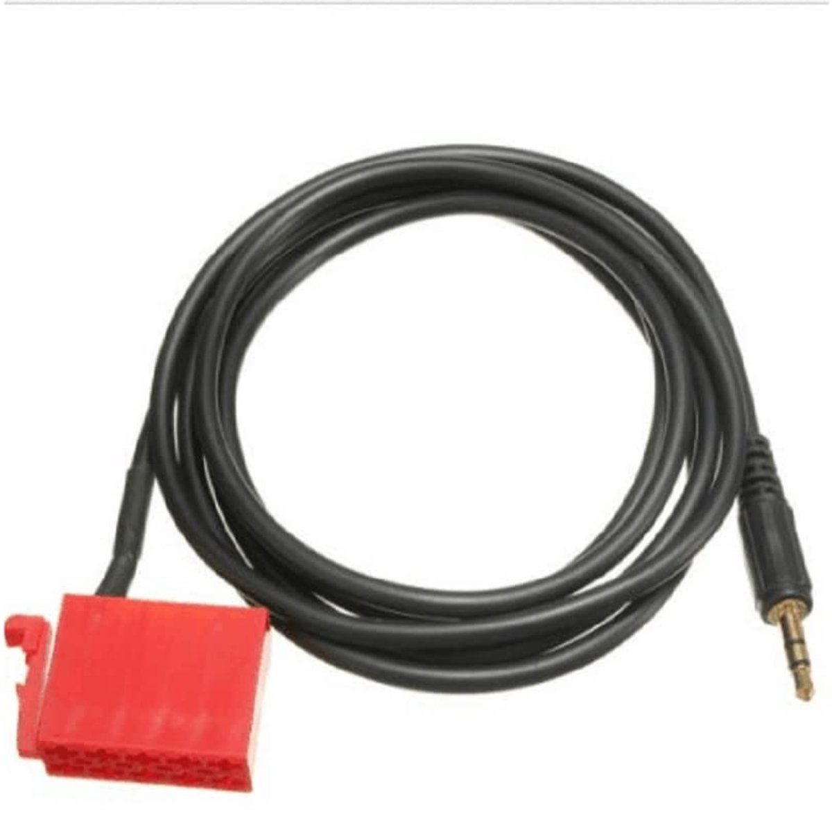 Dailygoody - 10pin Auxiliary Line Audio-adapter - Auto Radio Adapter - Rood - Geschikt voor MP3-spelers - Vervangingskabel - Ideaal voor audi...
