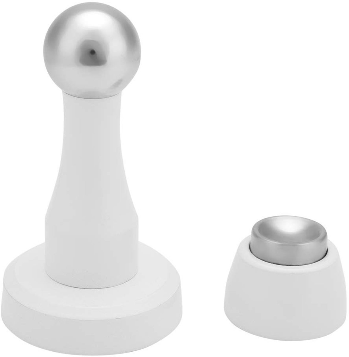 Dailygoody - Magnetische Deurstopper - Roestvrij staal - Wit - Duurzaam en modern ontwerp - Veiligheid en comfort in huis - Geschikt voor elke deur
