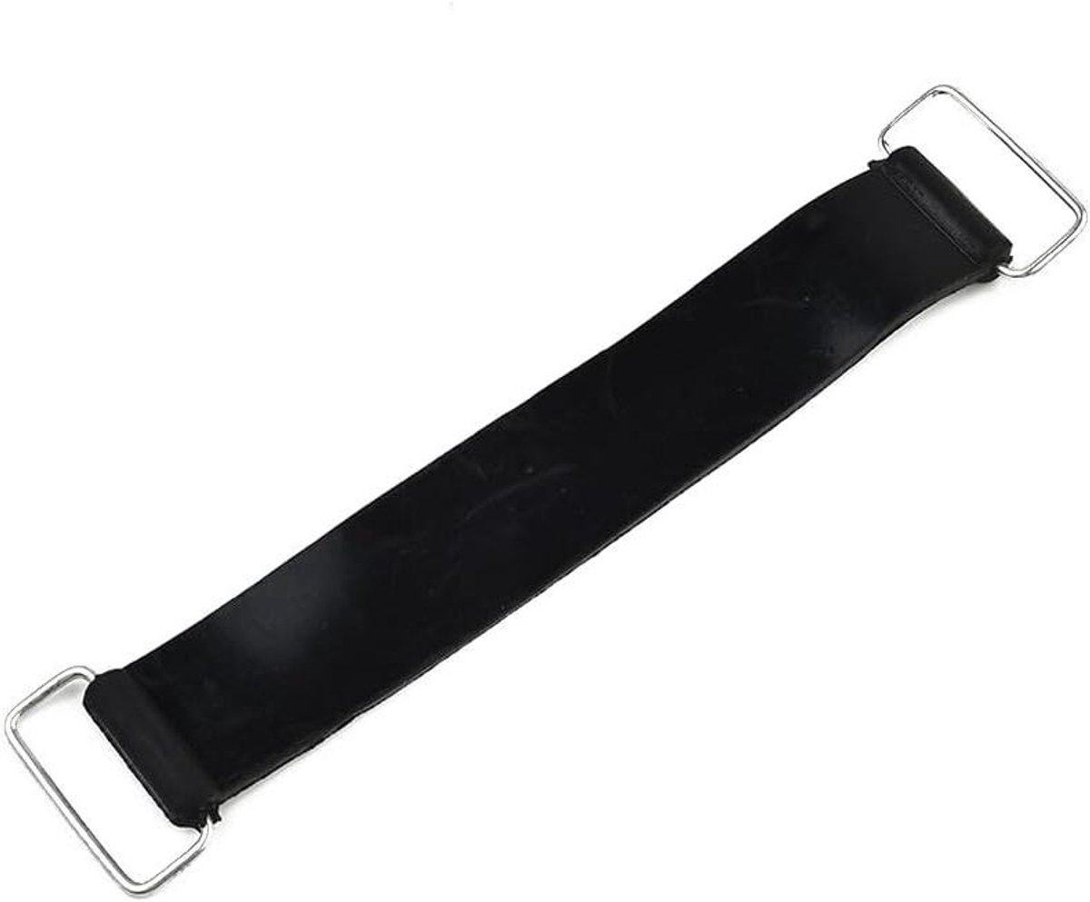 Elastische band - Spanband rubber - Accu vastzetten - Goede belastbaarheid - 4 cm x 18 cm - Zwart