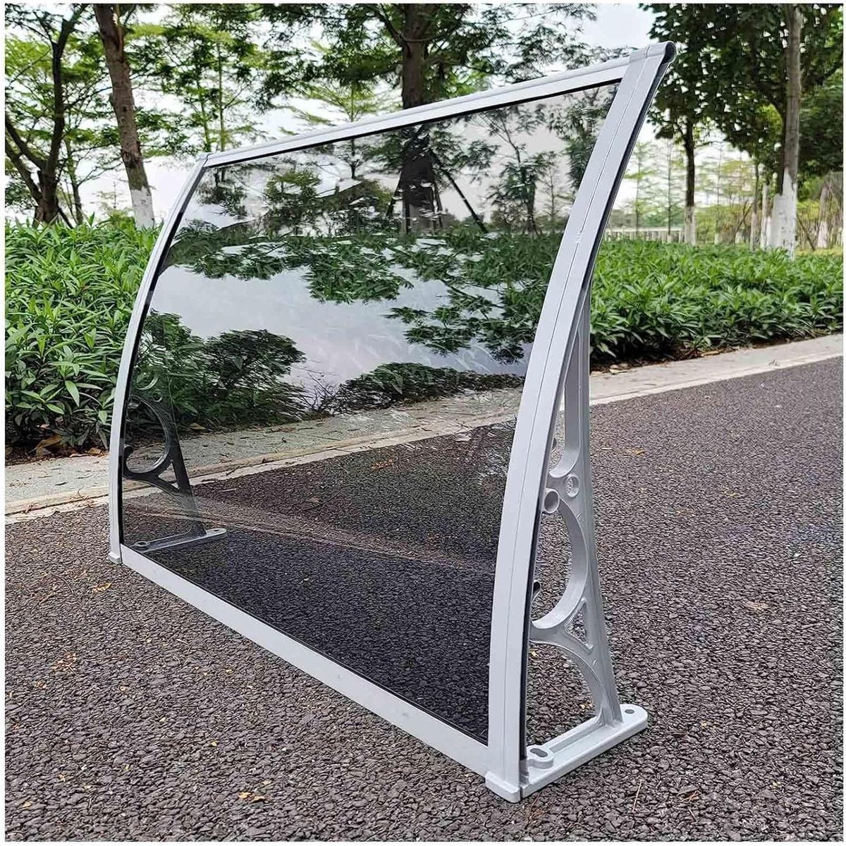 Deurluifel Buiten Overkapping - Raam Luifel - Bescherming Tegen Weer - Polycarbonaat Plaat - 60x160cm - Transparant
