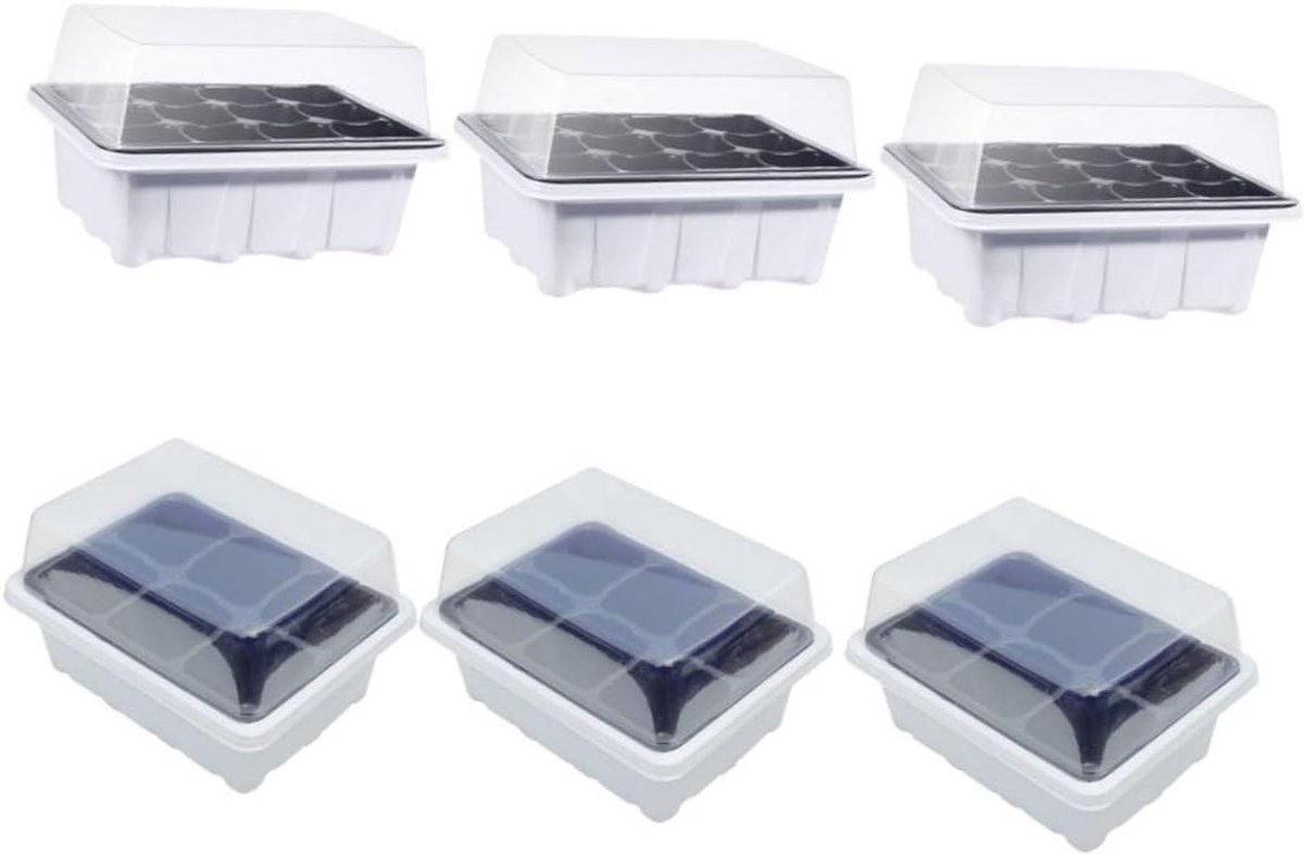 Plant Starter Dozen - Kweekbakken Zaadjes - Planten Kweken - Hydrocultuur Mogelijk - 3 Sets - Zoals Afgebeeld