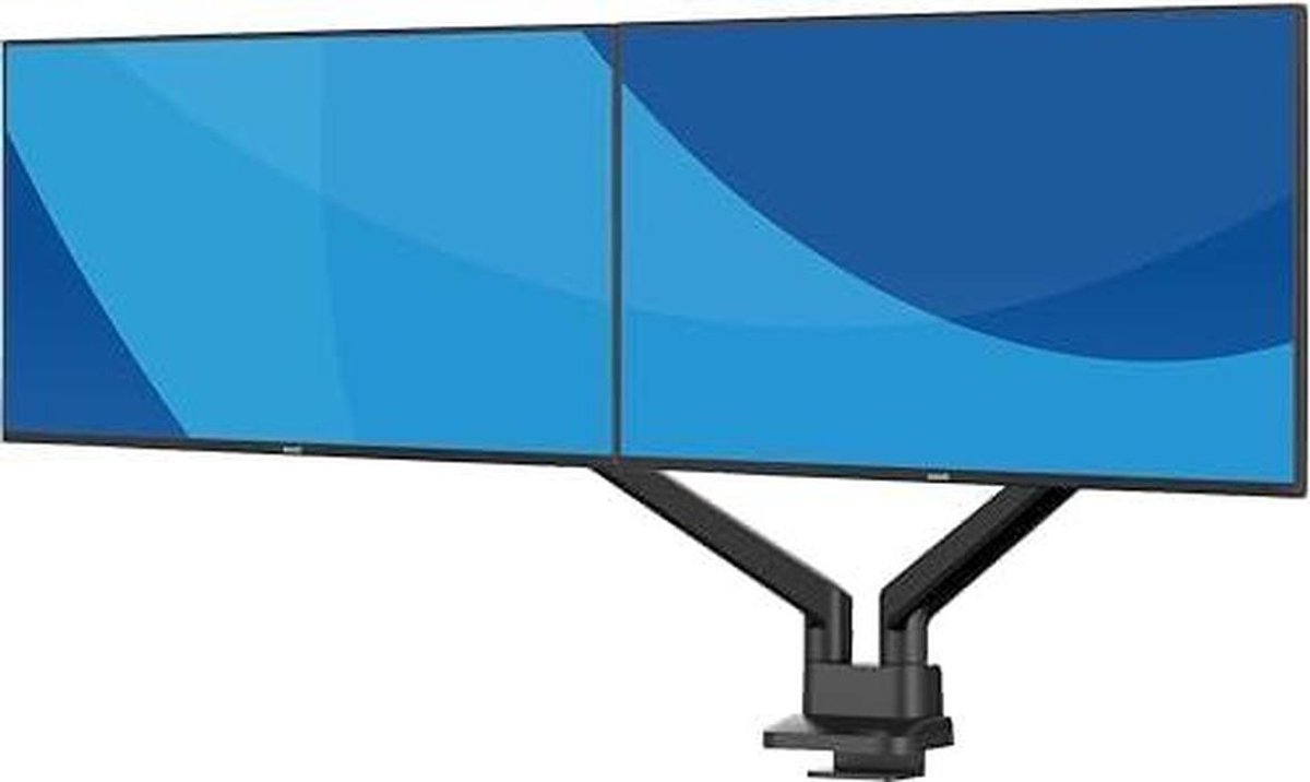 Monitor Arm - Dubbele Scherm - Ergonomisch Werken - Veer Systeem - Tot 32 Inch - Zwart