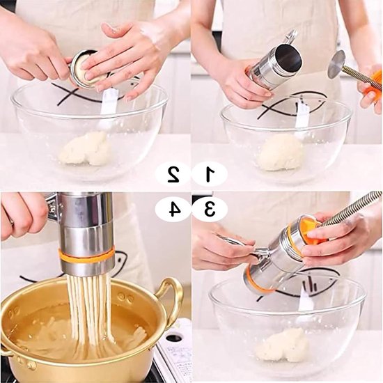 Pastamachine - Pastamaker - Spaghetti en Lasagne Machine - Pastadeeg van Merkloos — afbeelding 3