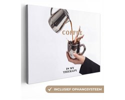 Canvas schilderij 160×120 cm – Exclusieve wanddecoratie Koffie – Mok – Kan – Therapie – Muurdecoratie woonkamer – Slaapkamer decoratie – Kamer accessoires – Schilderijen op canvas Canvas schilderij 160×120 cm – Exclusieve wanddecoratie Koffie – Mok – Kan – Therapie – Muurdecoratie woonkamer – Slaapkamer decoratie – Kamer accessoires – Schilderijen op canvas