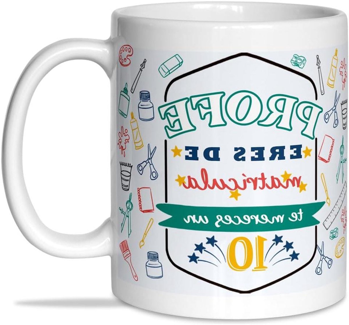 Koffiemok - Ontbijtbeker - Cadeau geven - Magnetronbestendig - 350 ml - Wit