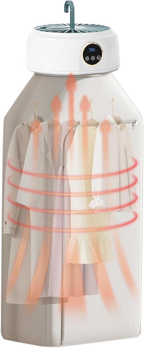 Draagbare Wasdroger Kleine Droger Opvouwbaar Kleding Snel Drogen Geluidsarme Droogtechnologie 1.56 kg Wit