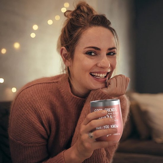 Geïsoleerde Mok - Reisbeker Thermobeker - Drinken Onderweg - Dubbele Wand Isolatie - 350 ml - Good Friends — afbeelding 3