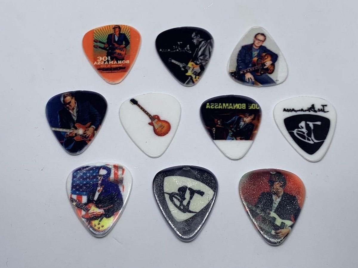 Gitaar Plectrums - Picks Set - Muziek Maken - 10 Verschillende Ontwerpen - Medium Dikte - Zwart