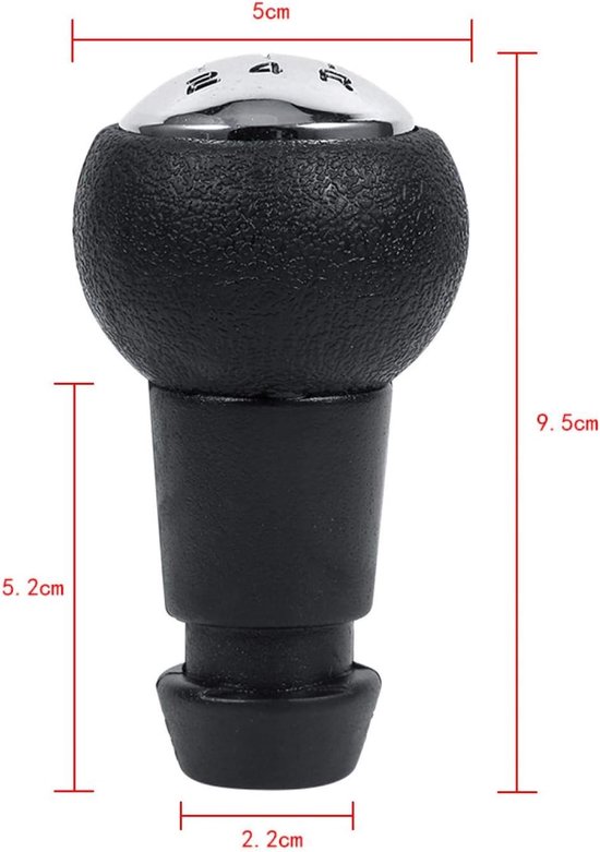 Schakelpookknop 5 Versnellingen - Pookknop Auto Versnellingspook - Auto Interieur Upgraden - Lichtbestendig Bedrukt Topontwerp - 14 x 5 cm — afbeelding 4