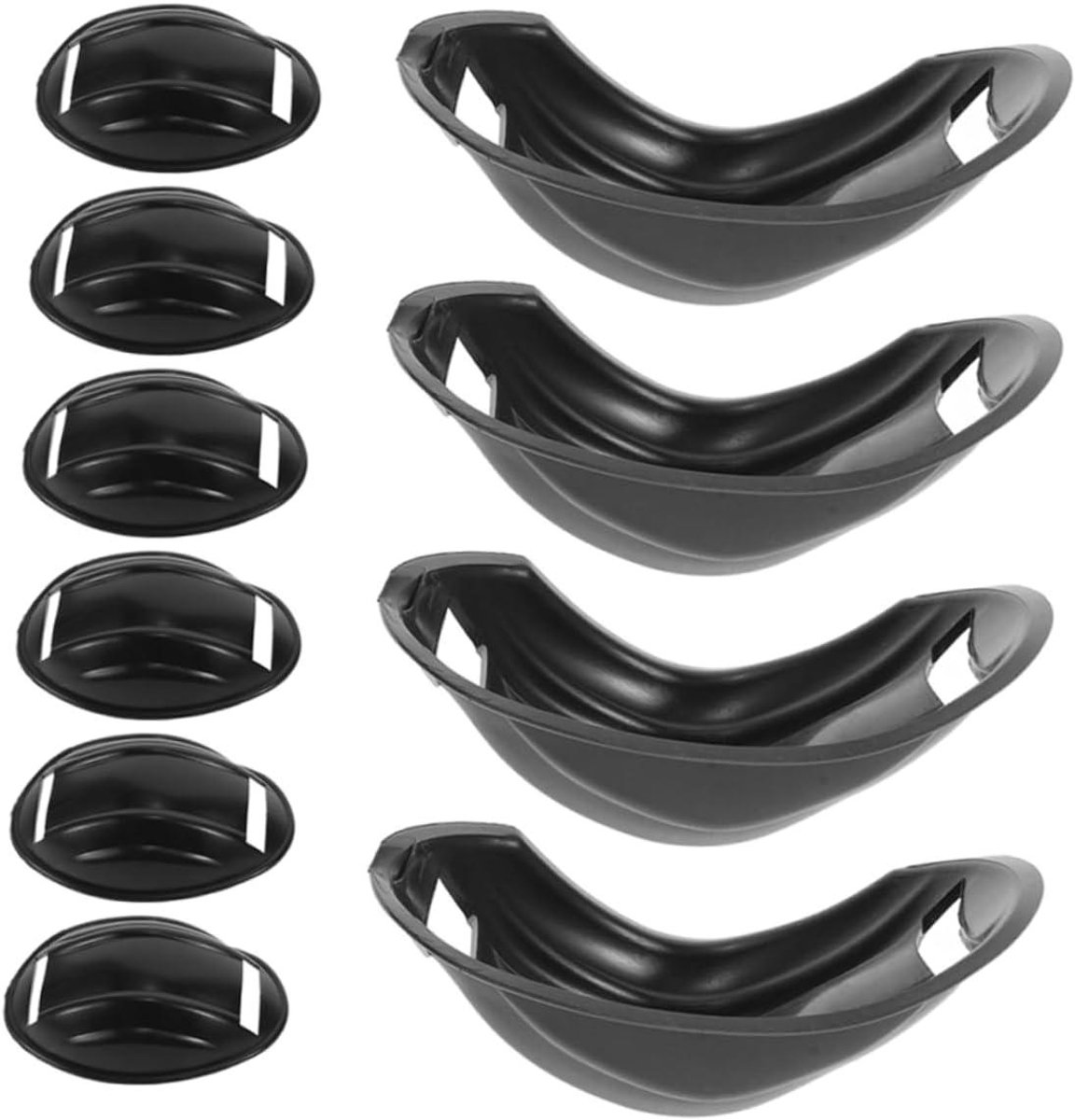 Onderkin Pads - Helm Kinbeschermers - Helm Comfort - Verstelbare Pasvorm - 7.40X4.50X1.80CM - Zwart