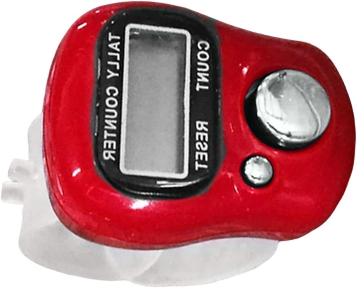 Handmatige Teller - Telmachine Digitaal - Sport Evenementen - Eenvoudige Resetknop - 20 x 6 x 2 cm - Rood