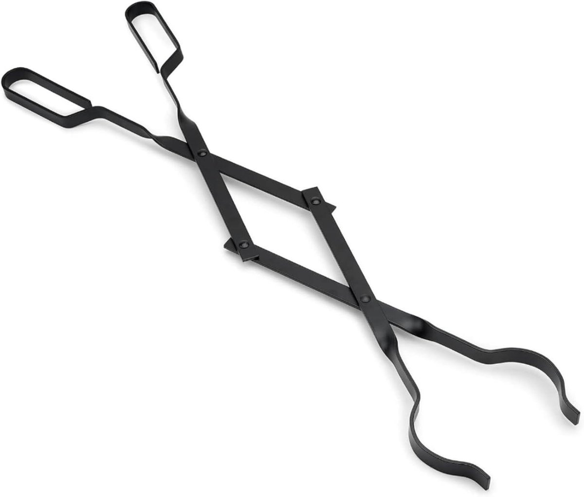 Haardtang - Houtgrijper Tang - Veilig Hout Hanteren - Zware Ijzeren Constructie - 36 cm - Zwart