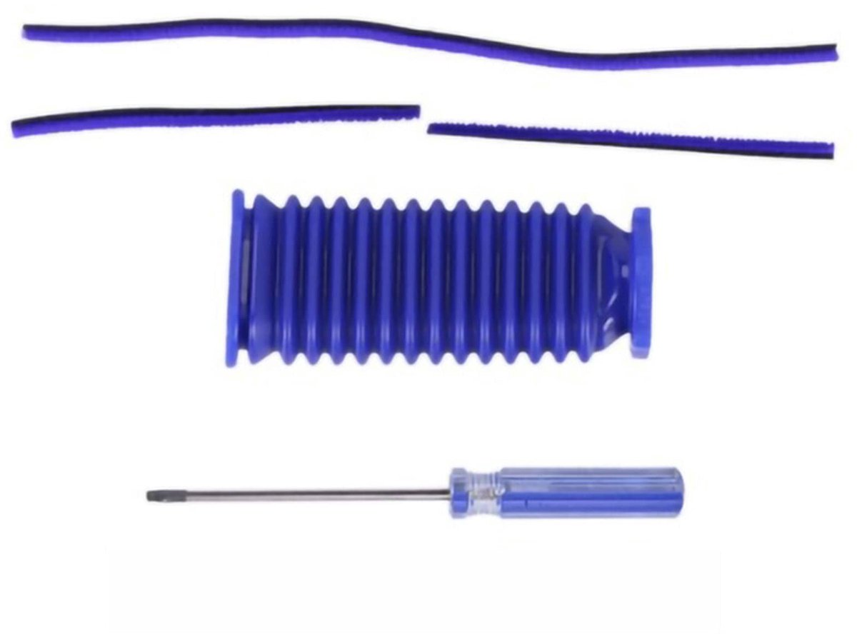 Dailygoody - Reserveslangbuis - Stofzuiger Slang - Zacht en Pluche - Blauw - Schroevendraaier - Reserveonderdeel voor Dyson V7 V8 V10 V11