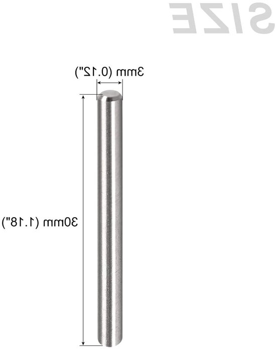 Dowel Pins 3 x 30 mm - 25 Stuks 304 RVS Steunpinnen voor Meubelinstallatie, DIY en Industrieel Gebruik — afbeelding 5