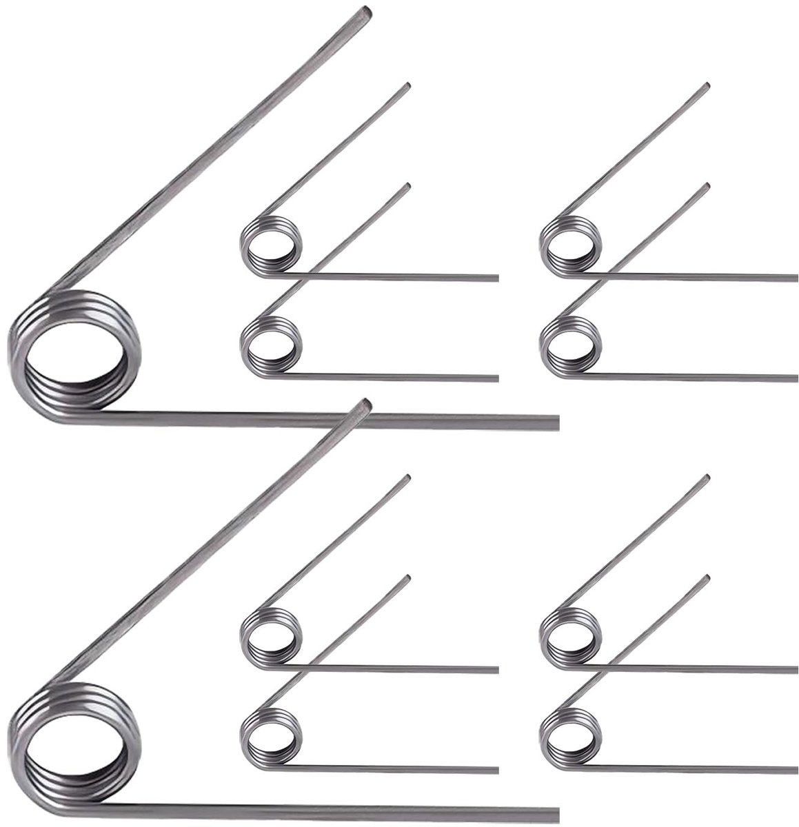 Dailygoody - Torsie Veer - V-vormige Veer - Roestvrijstaal - 0.7 mm Dikte - 3 Rotaties - Tuinschaar Onderdeel - 4.5 mm Buitendiameter